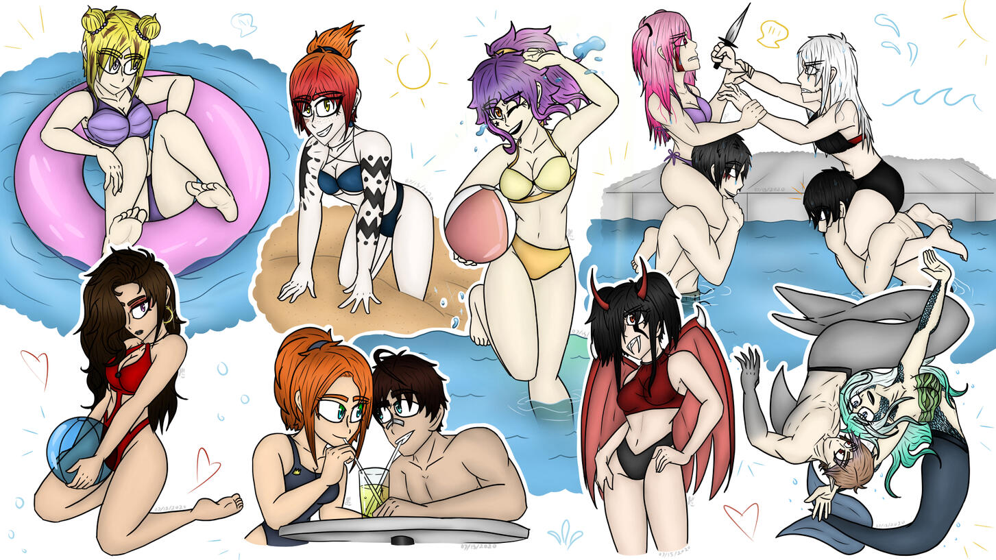 Original character Summer themed sheet