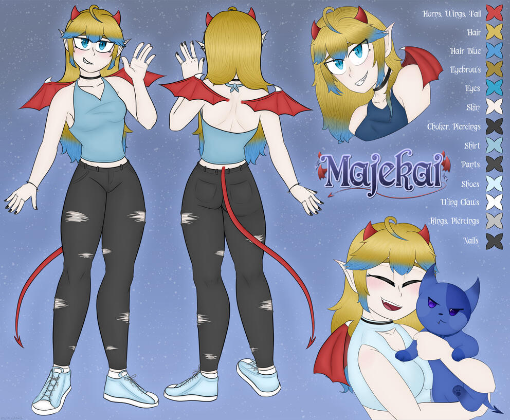 Character sheet for my own persona on Twitch